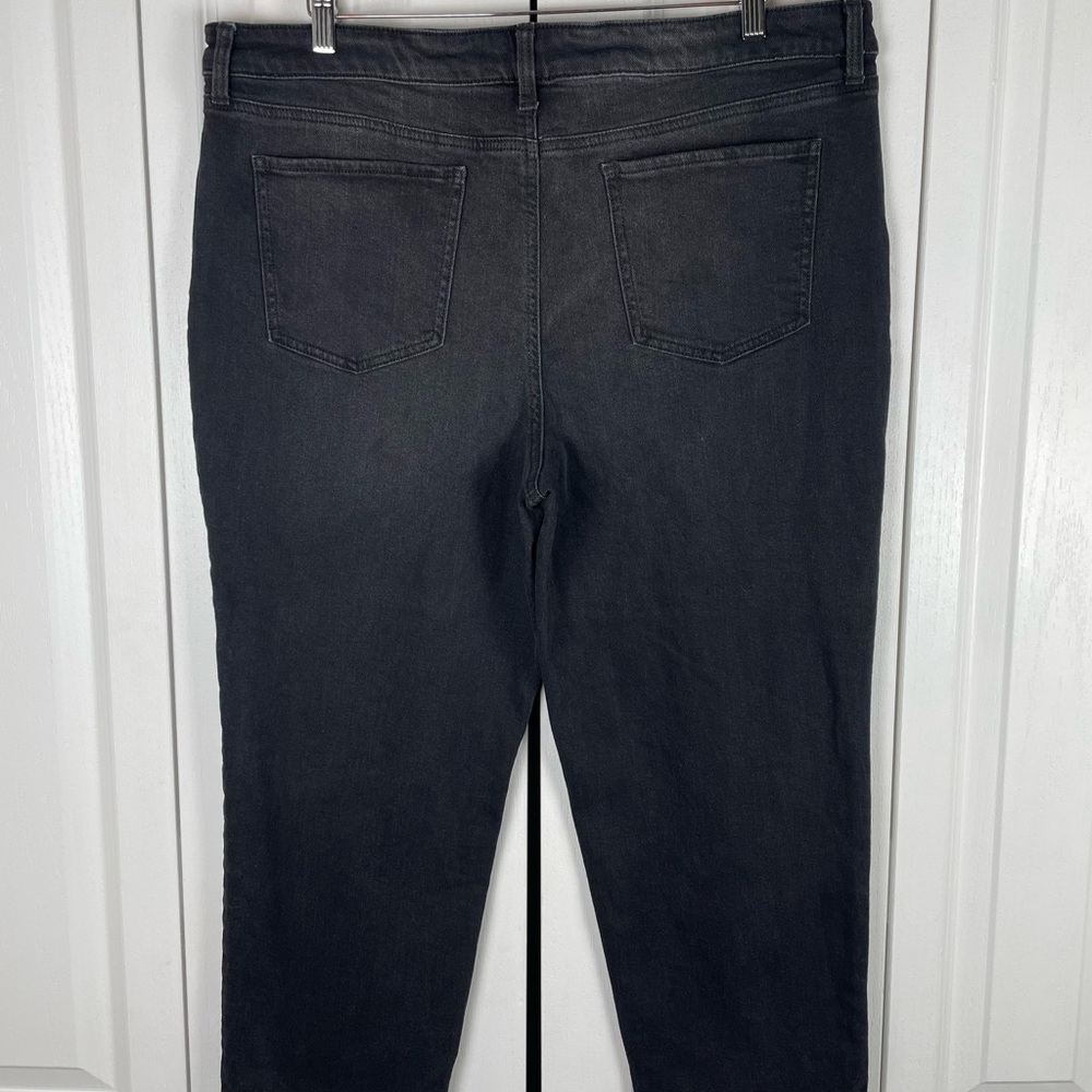 SO High Rise Straight Leg Cropped Jeans Women’s Plus Size 20 | 38W Black Grunge - Picture 5 of 13